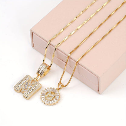 WENTHNNUE™ Initial Letter Necklace
