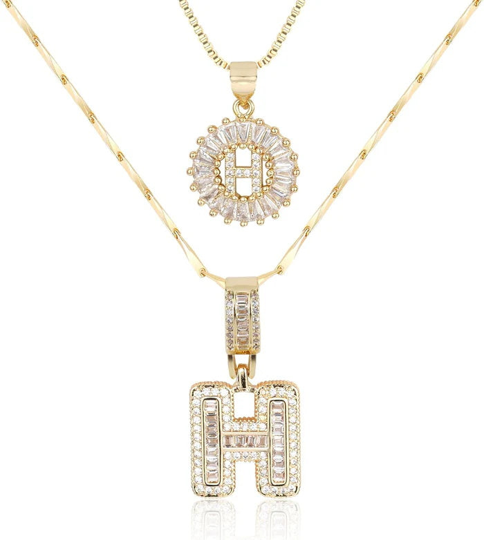 WENTHNNUE™ Initial Letter Necklace