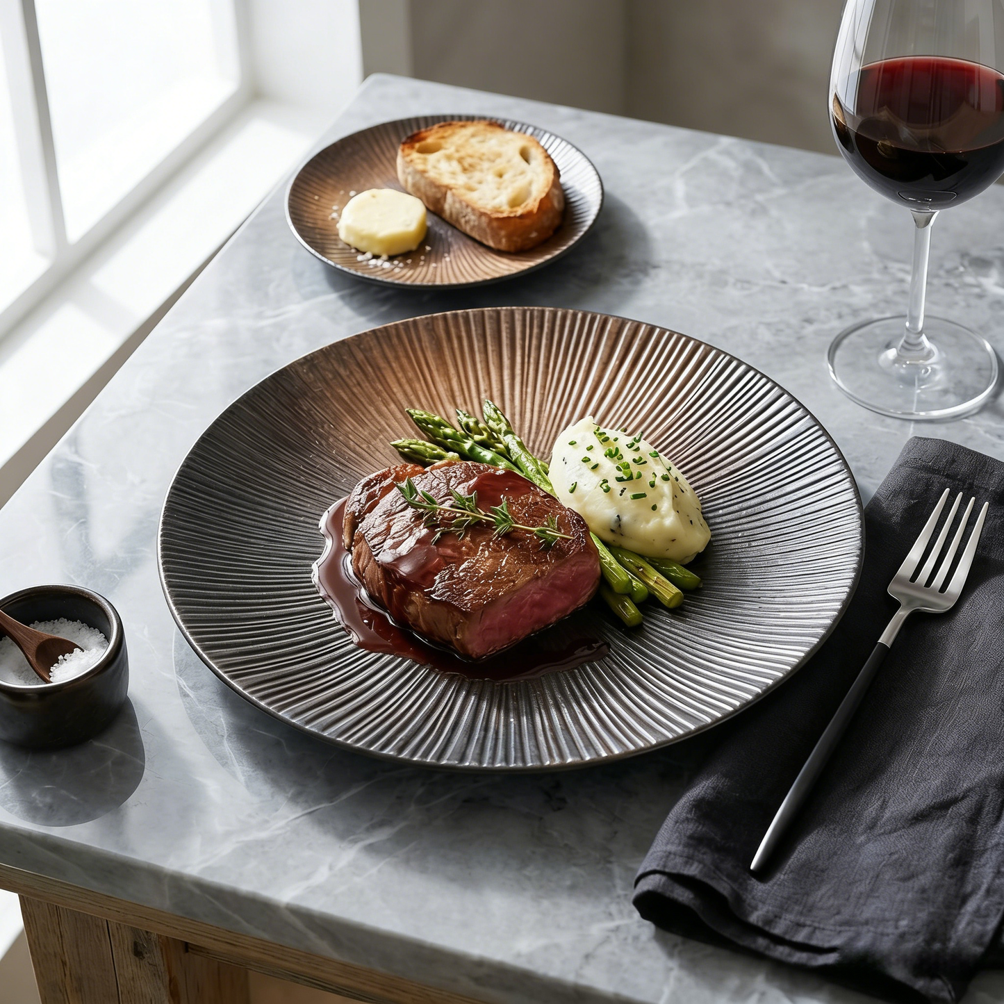 Striped Ceramic Plate