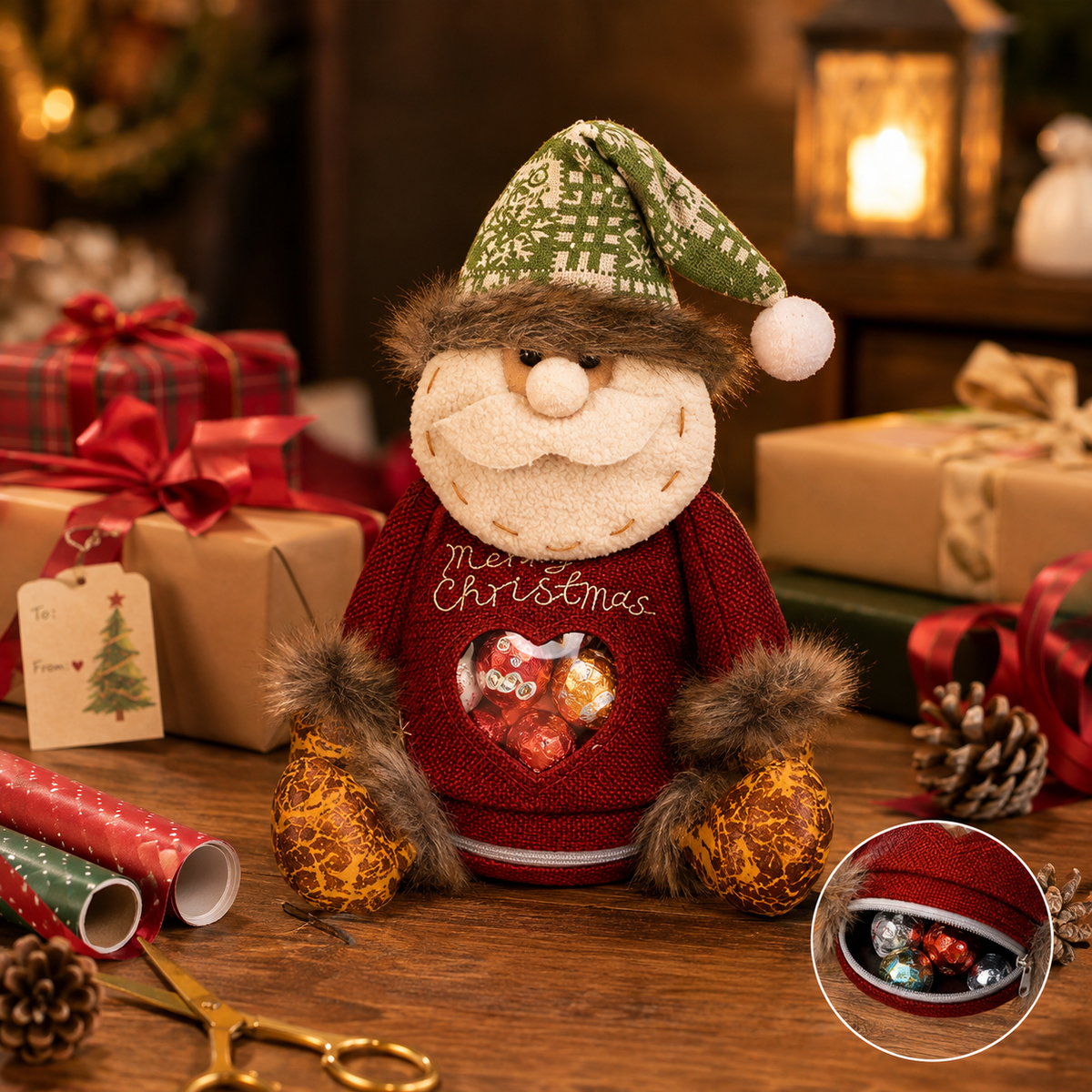 🎄Reusable Zippered Christmas Gift Bags – 3 Festive Designs 🎁