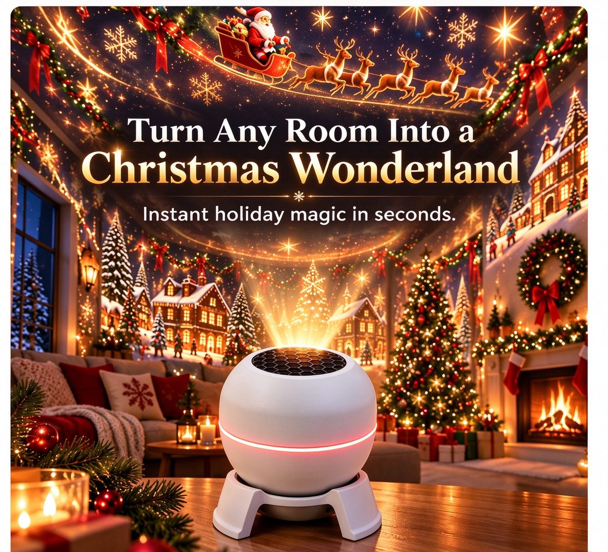 ⭐ Turn Any Room Into a Christmas Wonderland – Holiday Projection Night Light