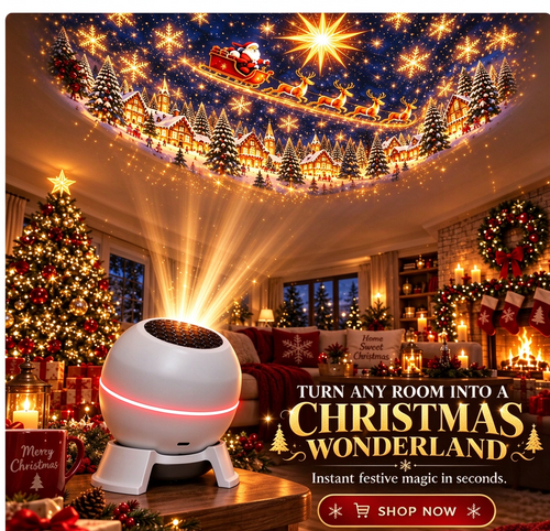 ⭐ Turn Any Room Into a Christmas Wonderland – Holiday Projection Night Light