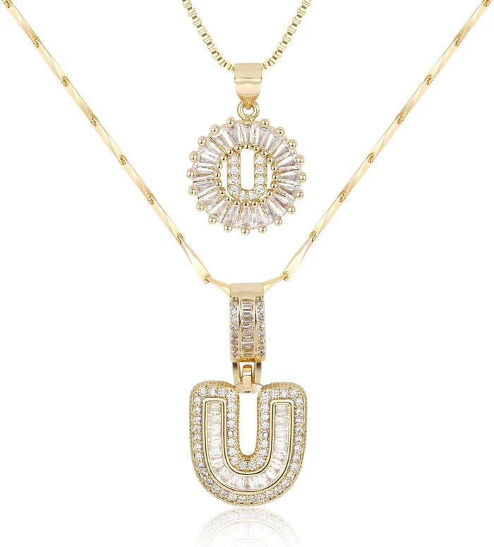 WENTHNNUE™ Initial Letter Necklace