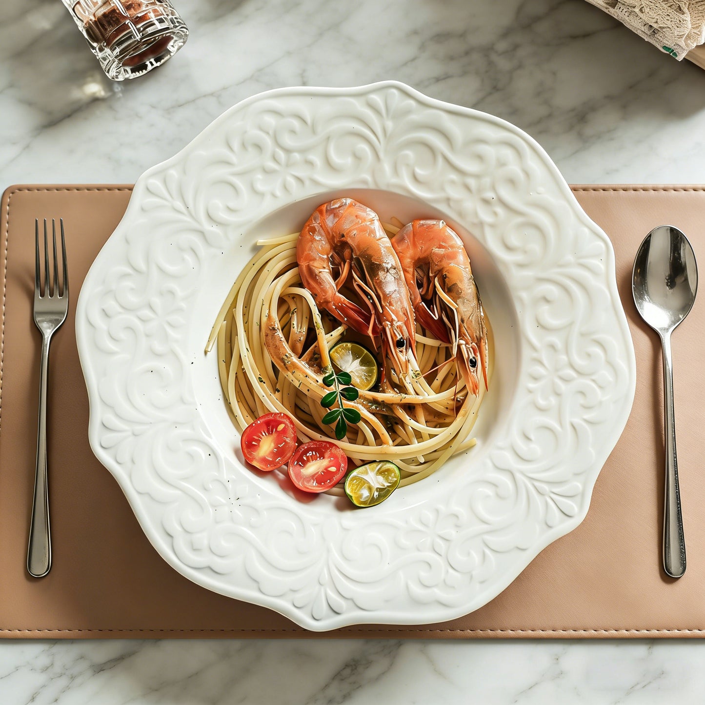 Petal Relief Straw Hat Bowl