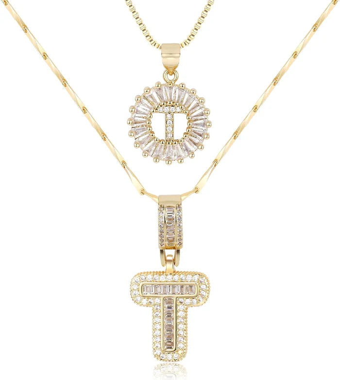 WENTHNNUE™ Initial Letter Necklace