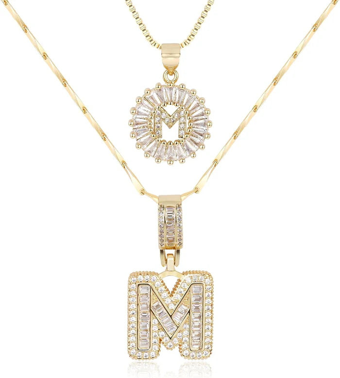 WENTHNNUE™ Initial Letter Necklace