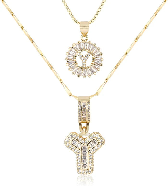 WENTHNNUE™ Initial Letter Necklace