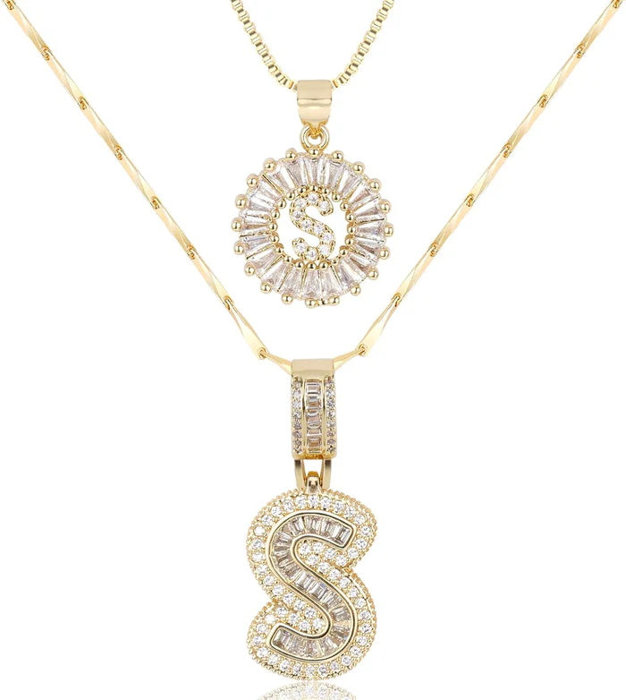 WENTHNNUE™ Initial Letter Necklace
