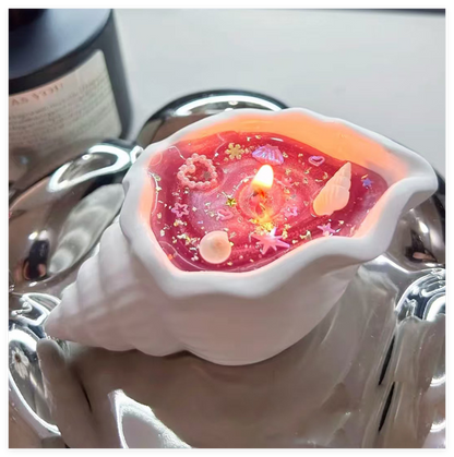 ✨ Starlit Ocean Shell Candle | Celestial Galaxy Aromatherapy