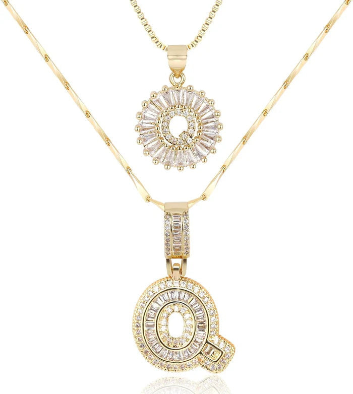 WENTHNNUE™ Initial Letter Necklace