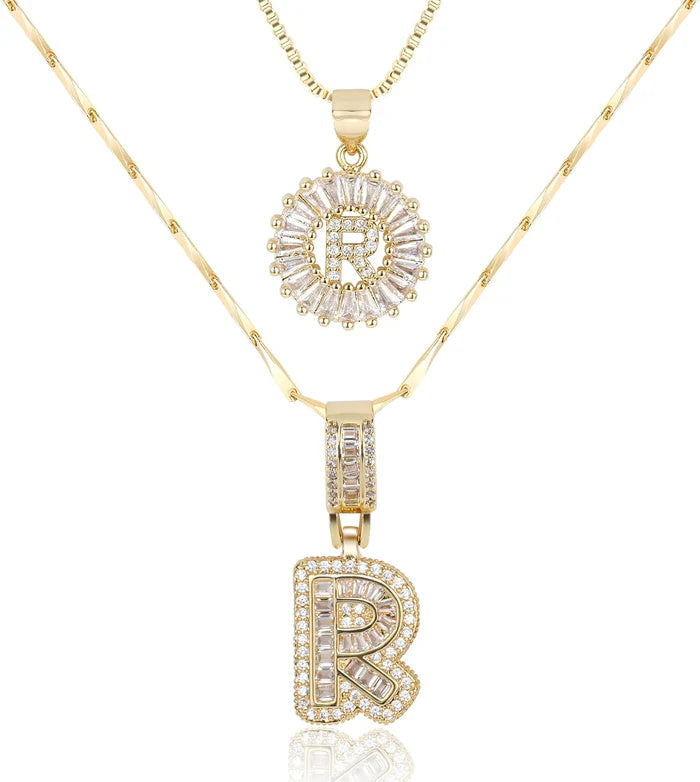WENTHNNUE™ Initial Letter Necklace