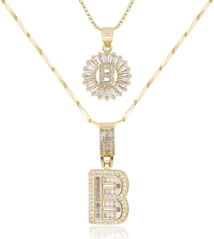 WENTHNNUE™ Initial Letter Necklace