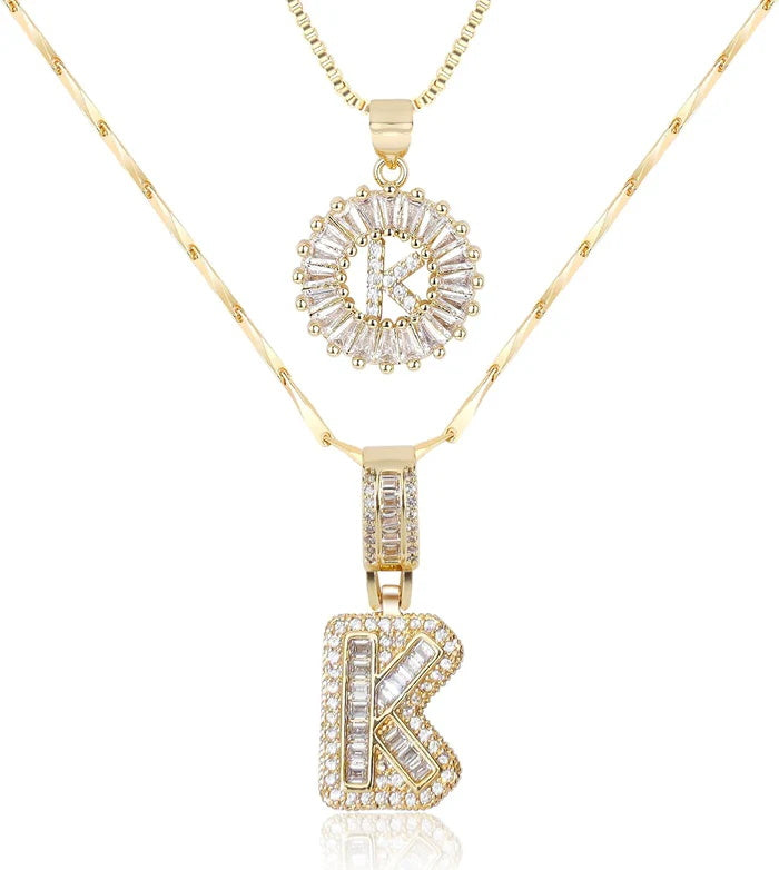 WENTHNNUE™ Initial Letter Necklace