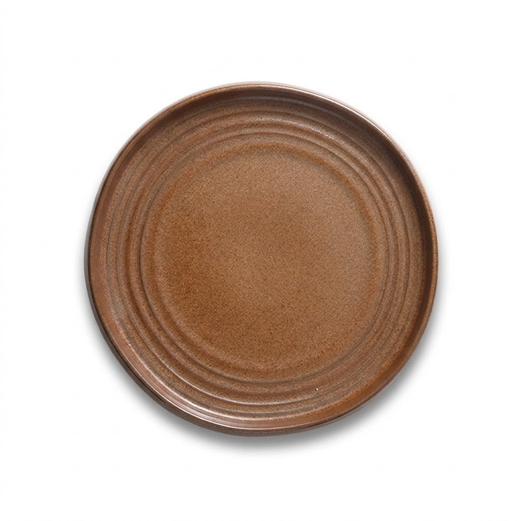 Retro Threaded Flat Round Plate