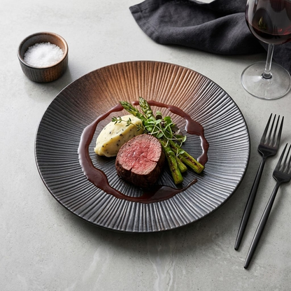 Striped Ceramic Plate